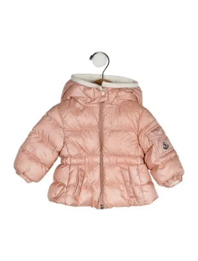 Pre-owned Moncler Babies' Solid Down Jacket In Pink