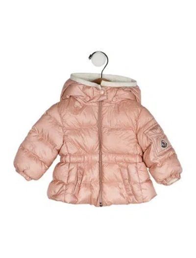 Pre-owned Moncler Babies' Solid Down Jacket In Pink