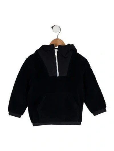 Pre-owned Moncler Babies' Solid Shearling Jacket In Blue