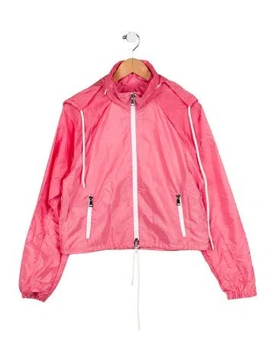 Pre-owned Moncler Babies' Solid Windbreaker In Pink