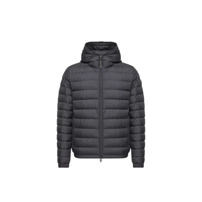 Moncler Solienn Hooded Short Down Jacket, Men, Blue, Size: 7