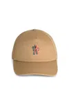 Moncler Beige Cotton Cap In Beige