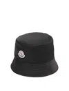 Moncler Logo-patch Bucket Hat In Black