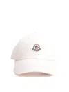 Moncler Gabardine Baseball Cap With Logo Patch In Neutral