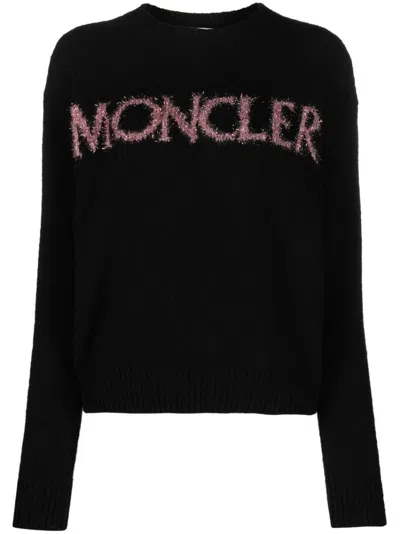 Moncler Sparkling Knit Sweater In Gray