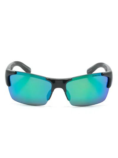 Moncler Spectron Rectangle-frame Sunglasses In Grey