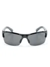 Moncler Spectron Sonnenbrille Mit Eckigem Gestell In Grey