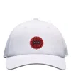 Moncler Spider-man Logo Print Hat In White