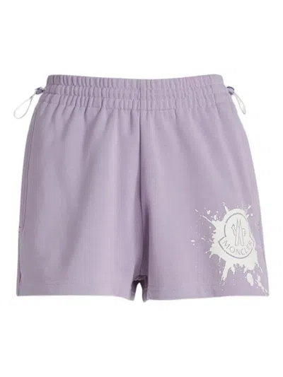 MONCLER SPLATTER-PRINT DRAWSTRING SHORTS
