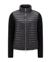 Moncler Contrasting-sleeve Padded Jacket In Black