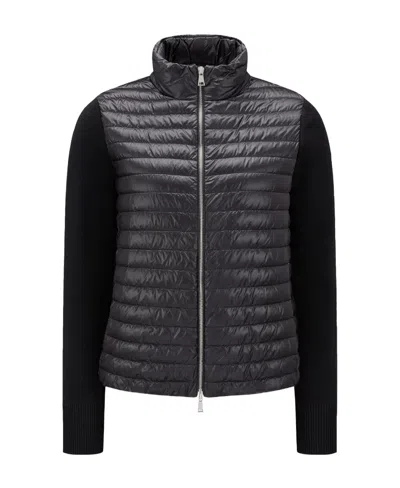 MONCLER PADDED WOOL CARDIGAN