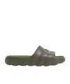 Moncler Lilo Embossed-logo Slides In Green