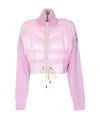 Moncler Splicing Design Leisure Jacket In Pink