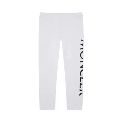 Pre-owned Moncler Split Embroidered Logo Sweatpants 'white' | Men's Size S