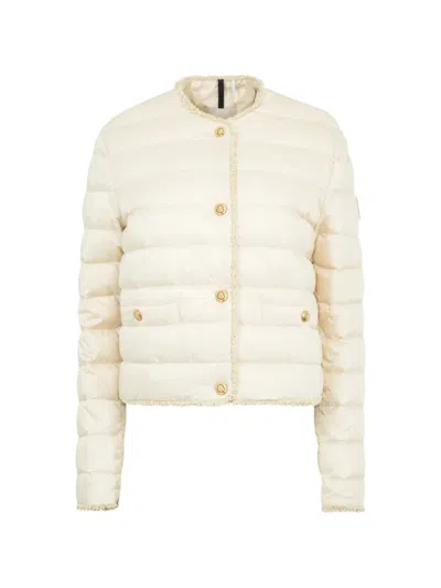 Moncler Sport Jacket Fleurs Beige Pivos Rizo In White