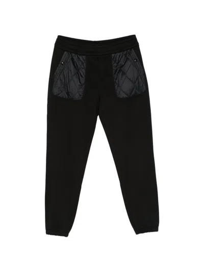 Moncler Quilted-pocket Track Pants In Black