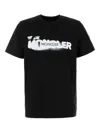 Moncler Spray-print Cotton T-shirt In Black