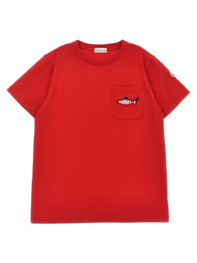 Moncler Kids' Squalo T-shirt In Red