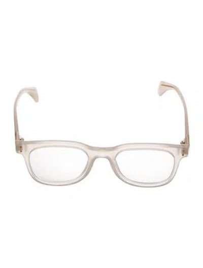 Pre-owned Moncler Square Eyeglasses In Clear