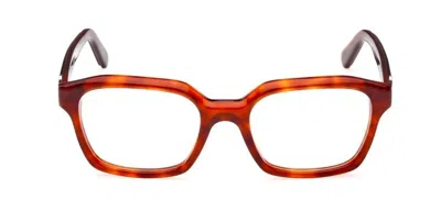 Moncler Square Frame Glasses In Brown