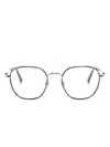 Moncler Square-frame Glasses In 银色