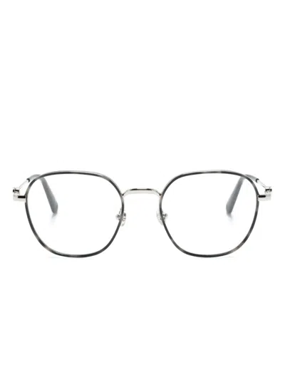 Moncler Square-frame Glasses In 银色