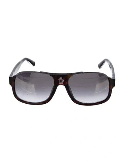 Pre-owned Moncler Square Gradient Sunglasses In Brown