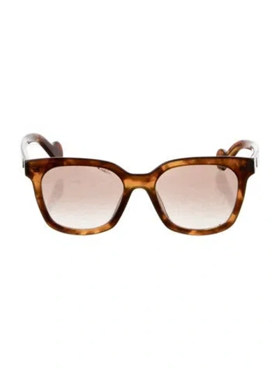 Pre-owned Moncler Square Gradient Sunglasses In Brown