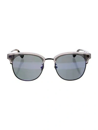 Pre-owned Moncler Square Mirrored Sunglasses In Purple