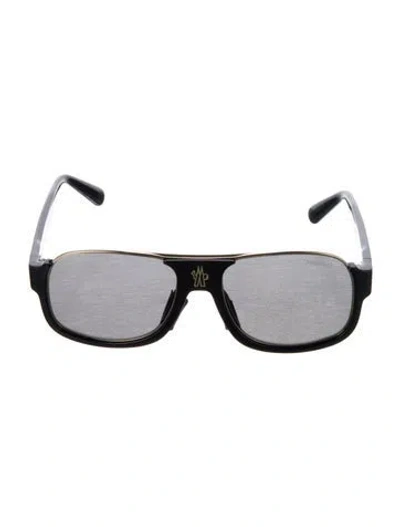 Pre-owned Moncler Square Tinted Sunglasses In Black