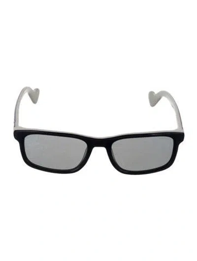Pre-owned Moncler Square Tinted Sunglasses In Blue/white