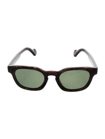 Pre-owned Moncler Square Tinted Sunglasses In Brown
