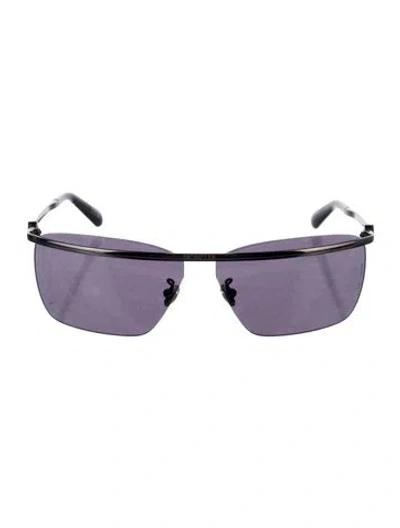 Pre-owned Moncler Square Tinted Sunglasses In Gray