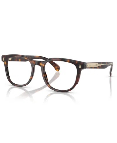 Moncler Square Unisex Eyeglasses, Me2002 In Brown Tortoise