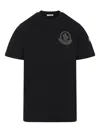 Moncler Logo Embroidered Crew Neck T-shirt Patch In Black