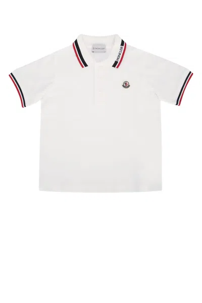 Moncler Kids' Ss Polo In White