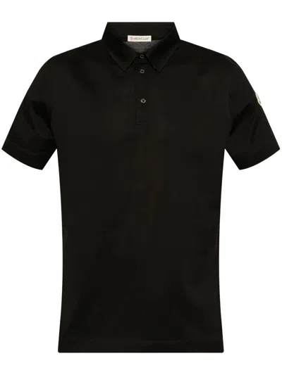 Moncler Ss Polo In Black