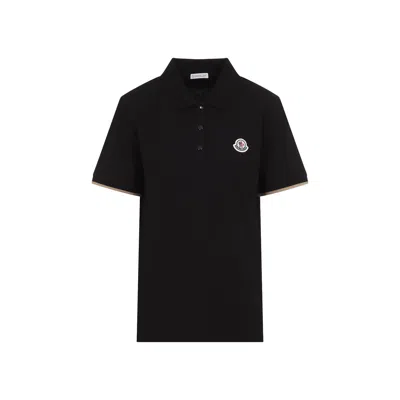 Moncler Ss Polo In Black