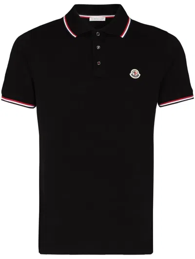 Moncler Ss Polo In Black
