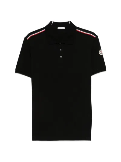 Moncler Ss Polo In Black