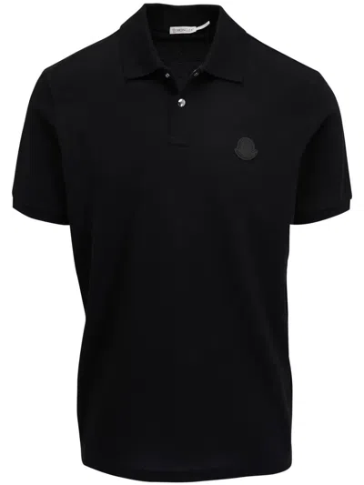 Moncler Ss Polo In Black