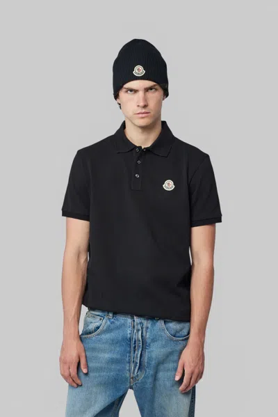 Moncler Ss Polo In Black