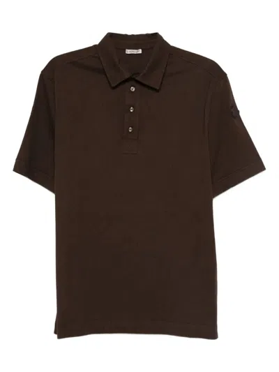 Moncler Ss Polo In Brown