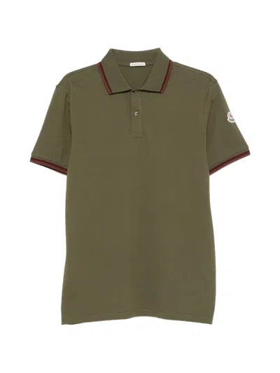Moncler Ss Polo In Green