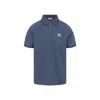 Moncler Blue Tricol-trimmed Pique Polo Shirt