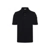 Moncler Blue Polo Shirt With Classic Collar In Blue