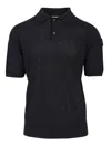 Moncler Men Blue Silk And Linen Knit Polo Shirt In Blue