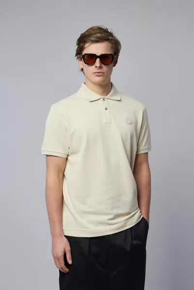 Moncler Ss Polo In Sand