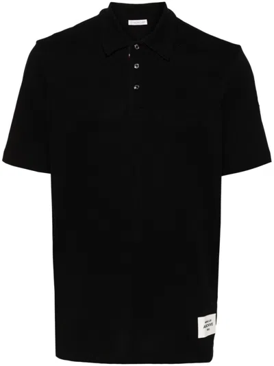 Moncler Ss Polo Shirt In Black