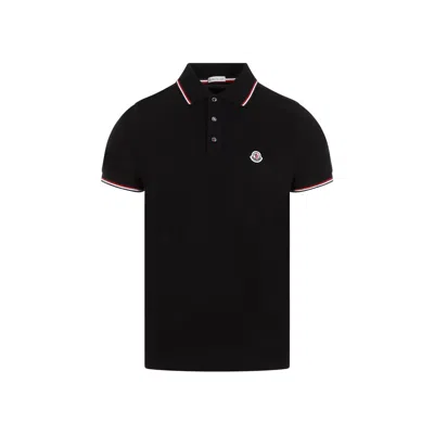 Moncler Ss Polo T-shirt Men In Black